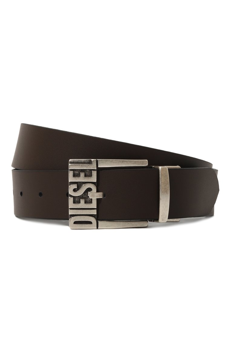 Мужской двусторонний ремень DIESEL черного цвета, арт. X08879/PR227 | Фото 1 (Нос: Не проставлено; Материал сплава: Проставлено; Материал: Натуральная кожа; Случай: Повседневный)