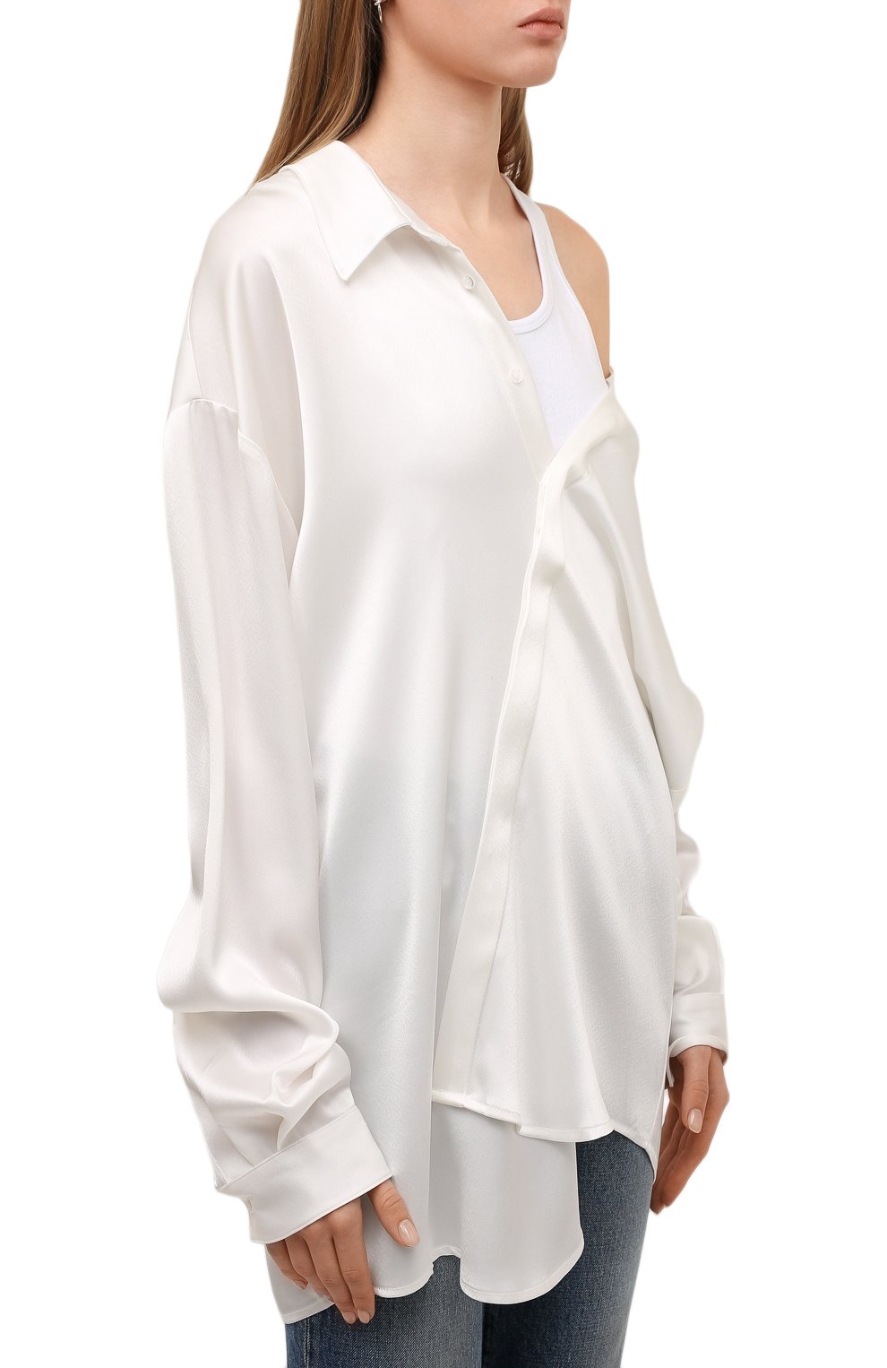 Комбинированная блузка RTA, арт. WH21-A799-7275WHITE, фо то 3