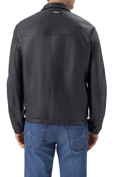 Кожаный бомбер EMPORIO ARMANI, арт. 01R55P/01P54, фото 4