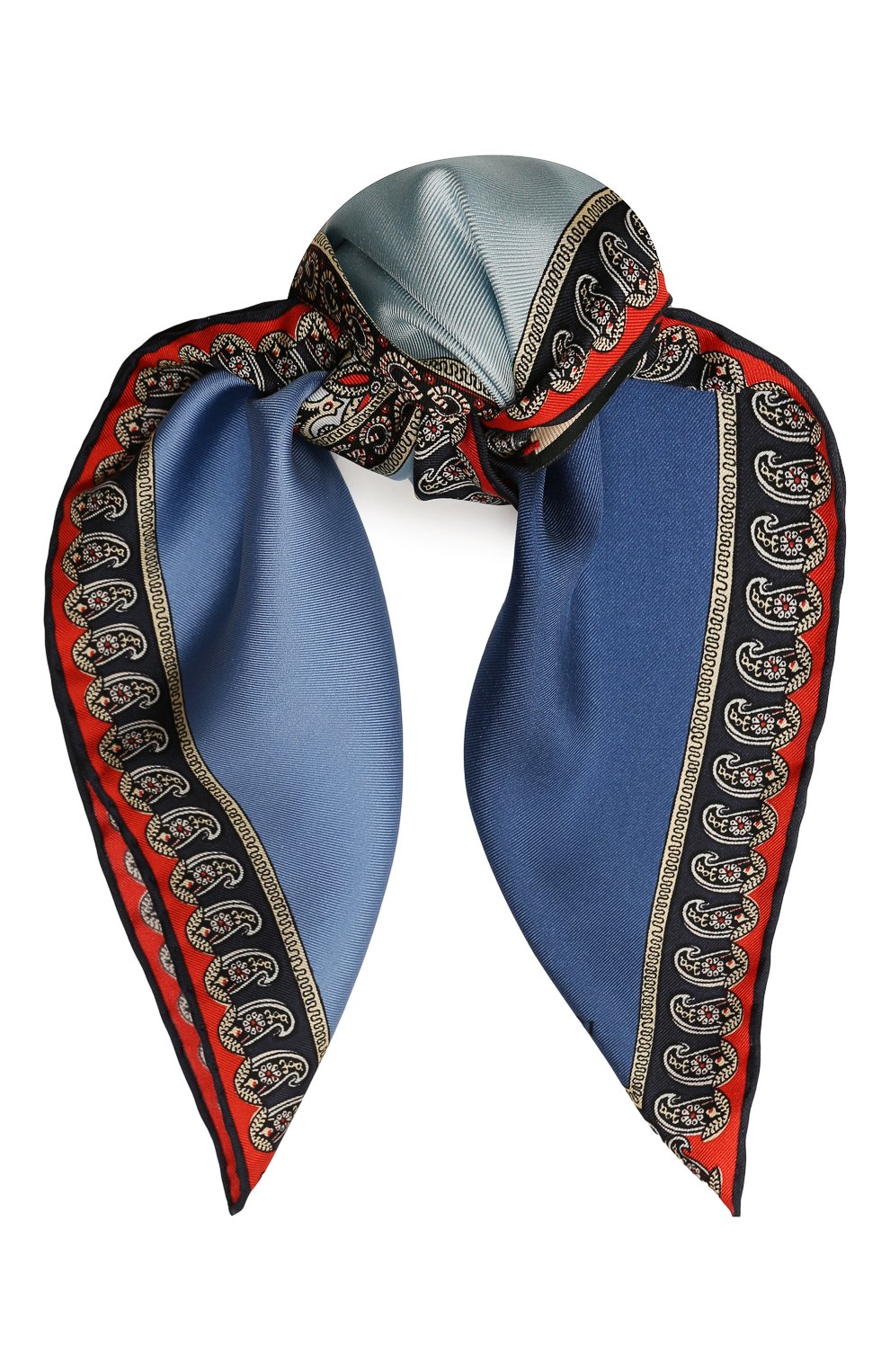 Шелковый платок GUCCI синего цвета по цене 22320 руб., арт. 655698 4G001, фото 1 Шелковый платок GUCCI, арт. 655698 4G001, фото 1