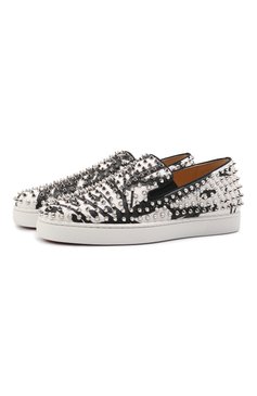 Текстильные слипоны roller boat CHRISTIAN LOUBOUTIN, арт. 1210919/R0LLER-B0AT FLAT, фото 1