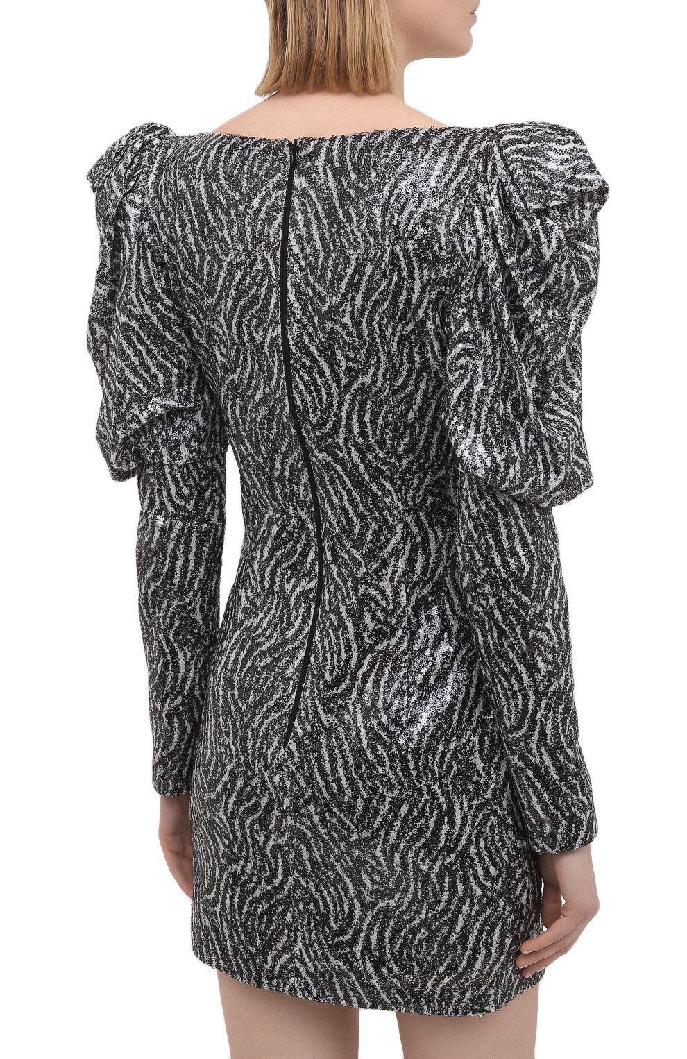 Платье с пайетками IN THE MOOD FOR LOVE черно-белого цвета по цене 66200 руб., арт. M0RAG DRESS, фото 4 Платье с пайетками IN THE MOOD FOR LOVE, арт. M0RAG DRESS, фото 4