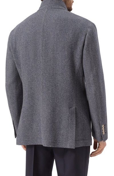 Куртка из шерсти и шелка BRUNELLO CUCINELLI синего цвета по цене 416500 руб., арт. MY4436265, фото 4 Куртка из шерсти и шелка BRUNELLO CUCINELLI, арт. MY4436265, фото 4