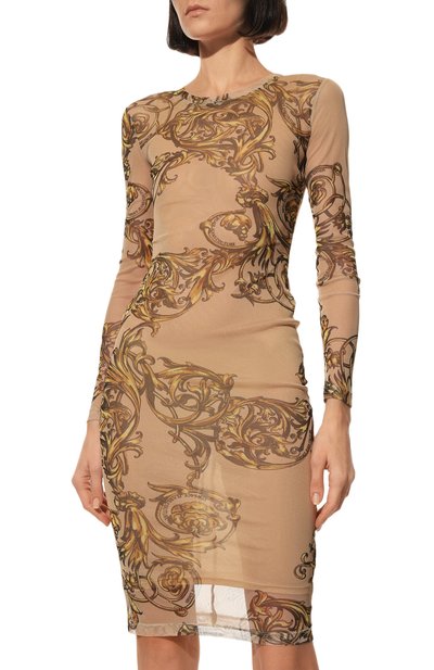 Платье VERSACE JEANS COUTURE бежевого цвета по цене 32950 руб., арт. 72HA0938/JS054, фото 3 Платье VERSACE JEANS COUTURE, арт. 72HA0938/JS054, фото 3