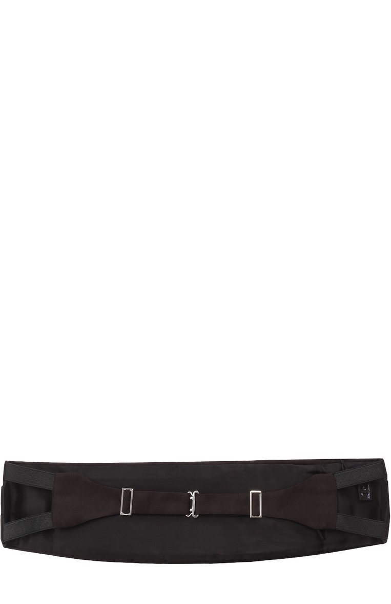 Мужской шелковый камербанд GIORGIO ARMANI черного цвета, арт. 360033/7P998 | Фото 2 (Материал: Текстиль, Шелк; Материал сплава: Проставлено, Проверено; Нос: Не проставлено)