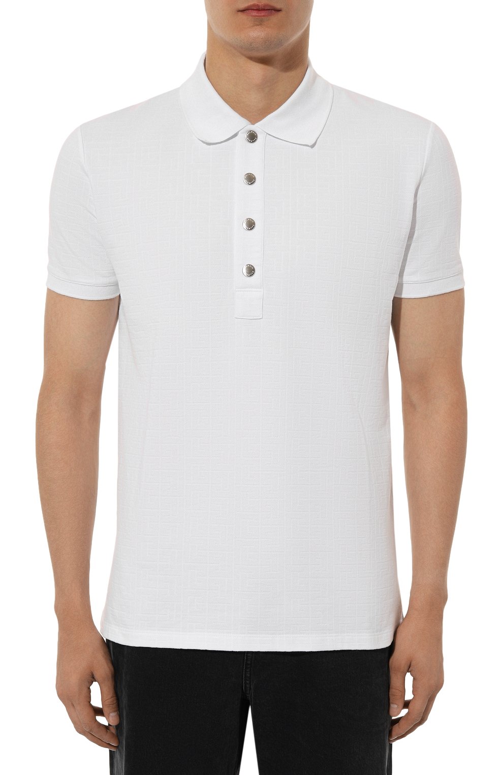 Хлопковое поло BALMAIN, арт. DH1GB000/JB82, фото 3