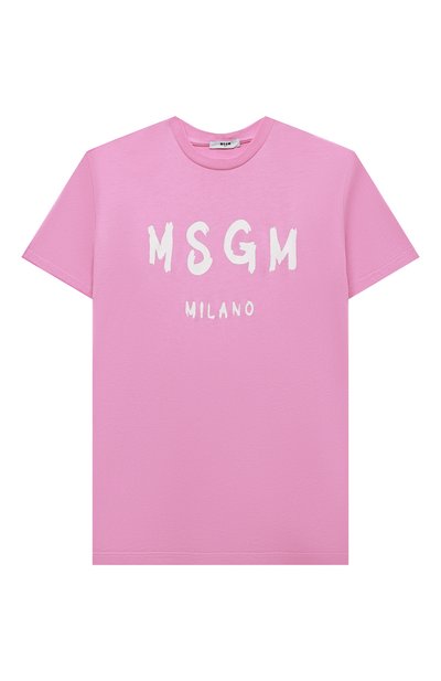 Хлопковая футболка MSGM KIDS, арт. MS029075, фото 1