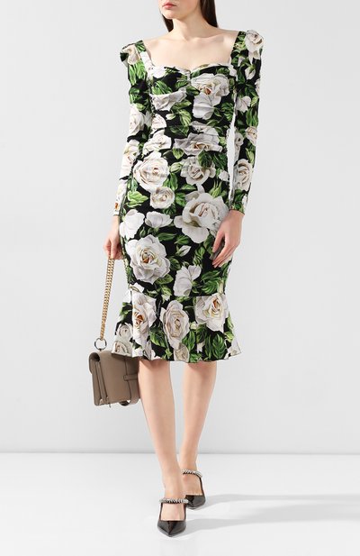 Шелковое платье DOLCE & GABBANA белого цвета по цене 275000 руб., арт. F6G3HT/FSAY6, фото 2 Шелковое платье DOLCE & GABBANA, арт. F6G3HT/FSAY6, фото 2