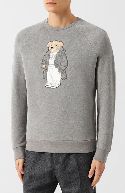 Хлопковый свитшот с аппликацией RALPH LAUREN, арт. 790706314, фото 3