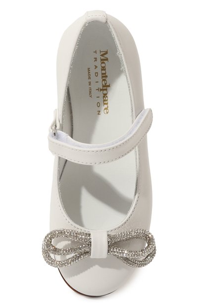 Кожаные балетки MONTELPARE TRADITION белого цвета по цене 21100 руб., арт. MT11684/VAR1/24-27, фото 4 Кожаные балетки MONTELPARE TRADITION, арт. MT11684/VAR1/24-27, фото 4