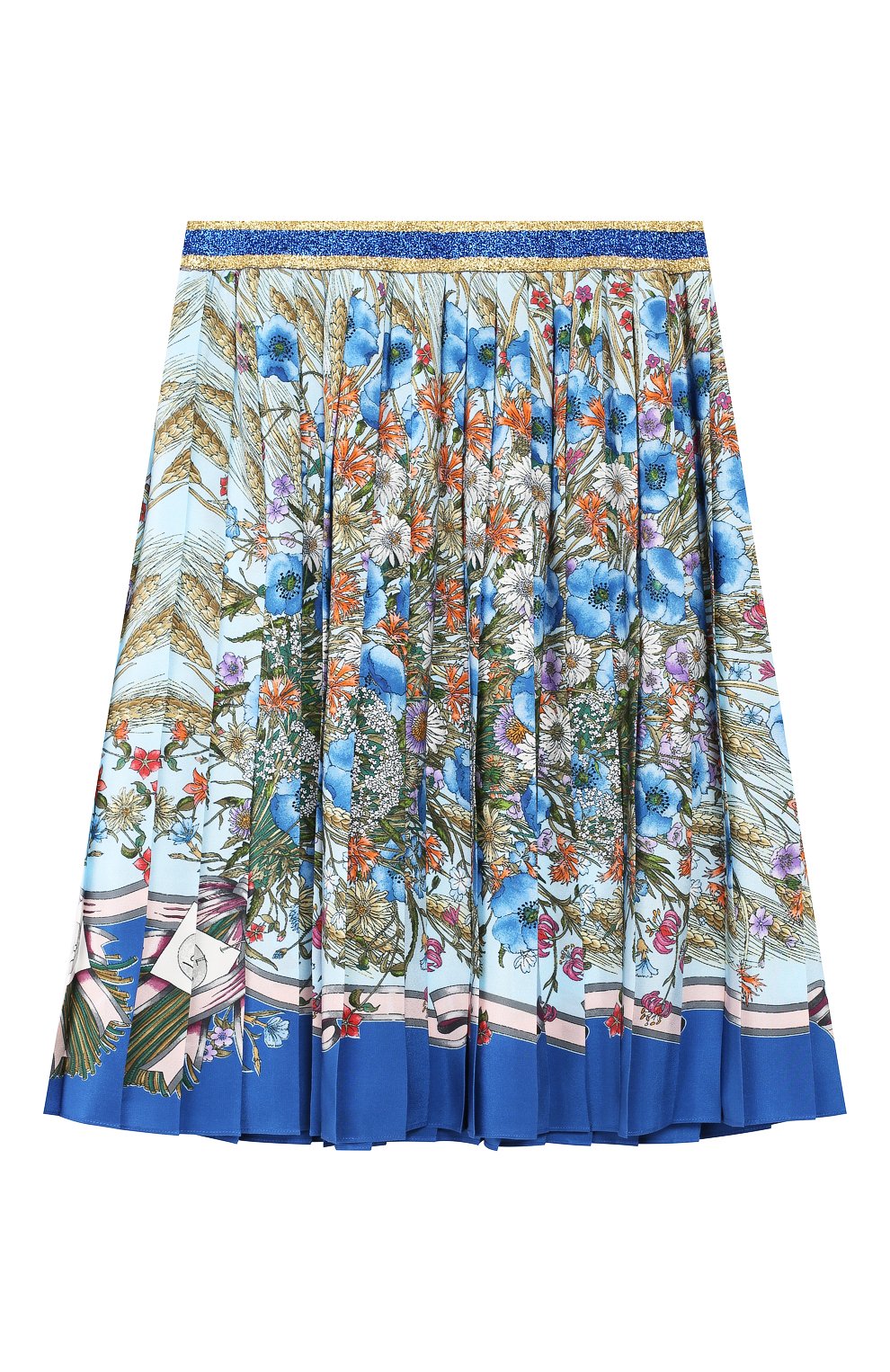 Плиссированная юбка из шелка GUCCI, арт. 554401/ZAAVV, фото 2