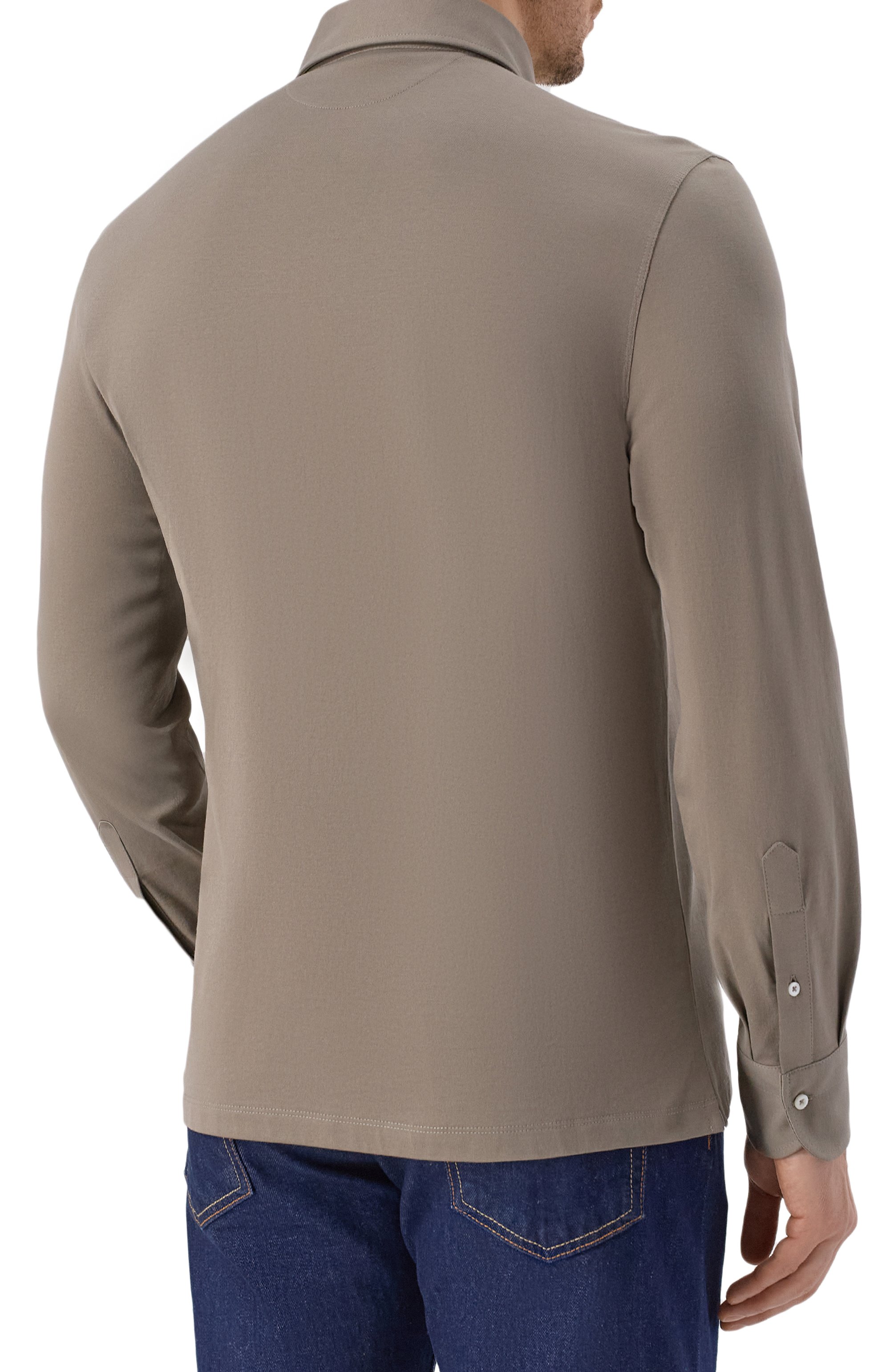 Хлопковое поло BRUNELLO CUCINELLI хаки цвета по цене 88800 руб., арт. M0B133914, фото 4 Хлопковое поло BRUNELLO CUCINELLI, арт. M0B133914, фото 4