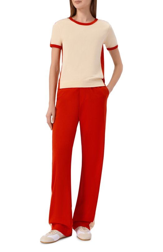 Хлопковая футболка Dries Van Noten 011111/3603 Кремовый  011111/3603 Фото 2