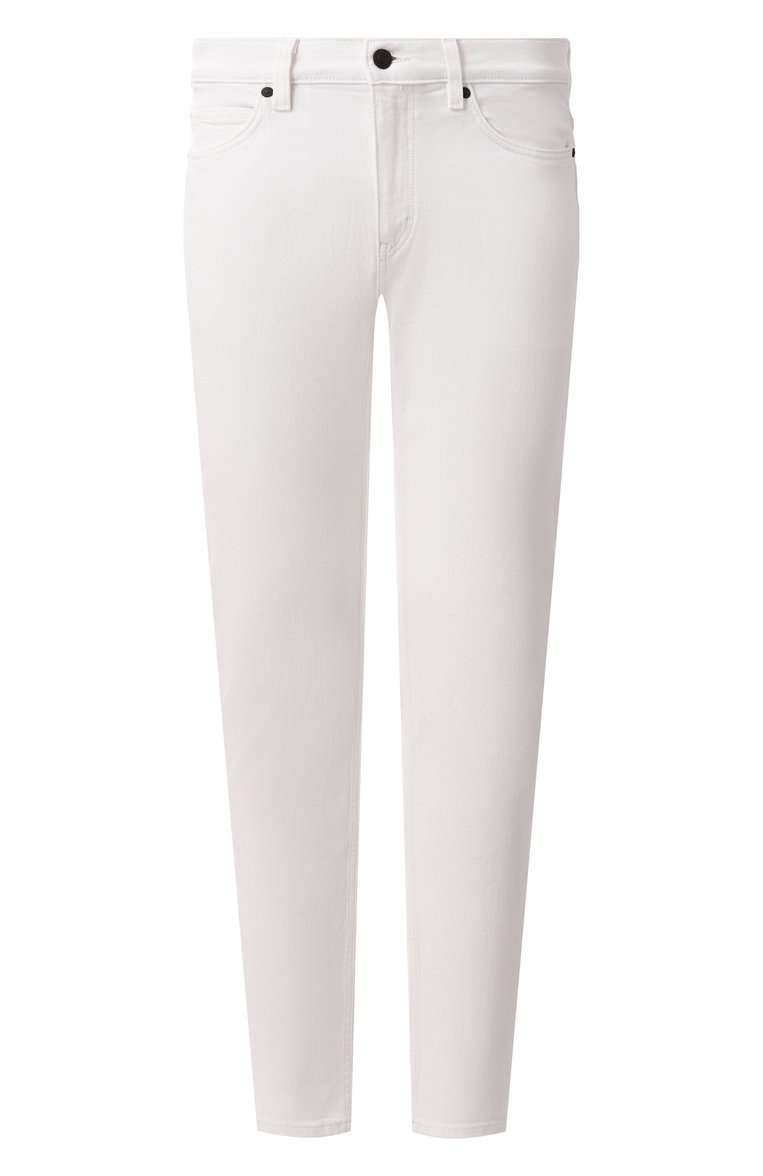 Мужские джинсы slim fit HUGO белого цвета, арт. 50530605 | Фото 1 (Длина (брюки, джинсы): Станда�ртные; Материал внешний: Хлопок, Деним; Кросс-КТ: Деним; Силуэт М (брюки): Прямые; Стили: Кэжуэл, Повседневный; Детали: Однотонный; Автоматизация состава: Проставлено; Автоматизация ТО: Проставлено)