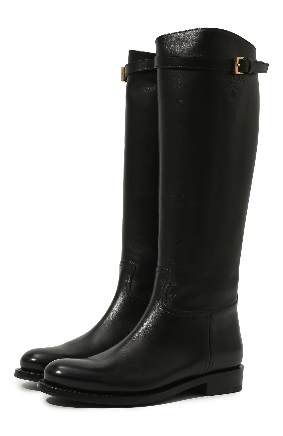 Кожаные сапоги PRADA, арт. 1W175M-34A-F0002-D030, фото 1