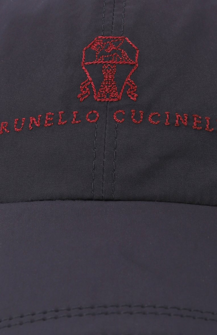 Мужская бейсболка BRUNELLO CUCINELLI темно-синего цвета, арт. MD4799850 | Фото 4 (Материал: Текстиль, Синтетический материал; Нос: Не проставлено)