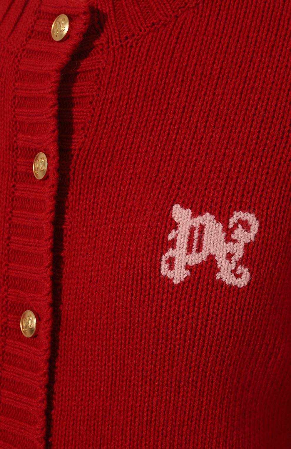 Кардиган из шерсти и вискозы PALM ANGELS, арт. PWHB020F24KNI001, фото 5