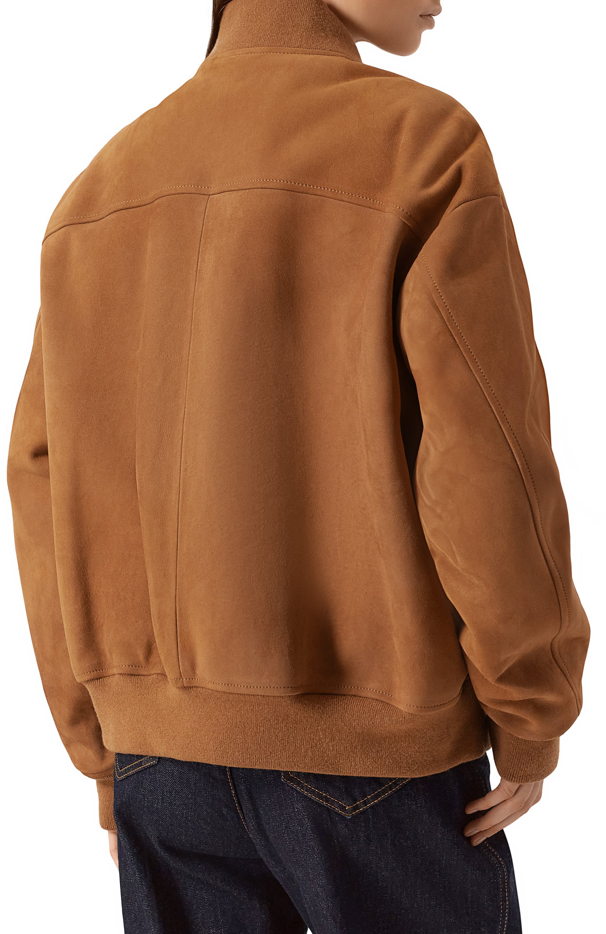 Замшевый бомбер MVST коричневого цвета по цене 482500 руб., арт. SUEDE LEATHER B0MBER, фото 4 Замшевый бомбер MVST, арт. SUEDE LEATHER B0MBER, фото 4