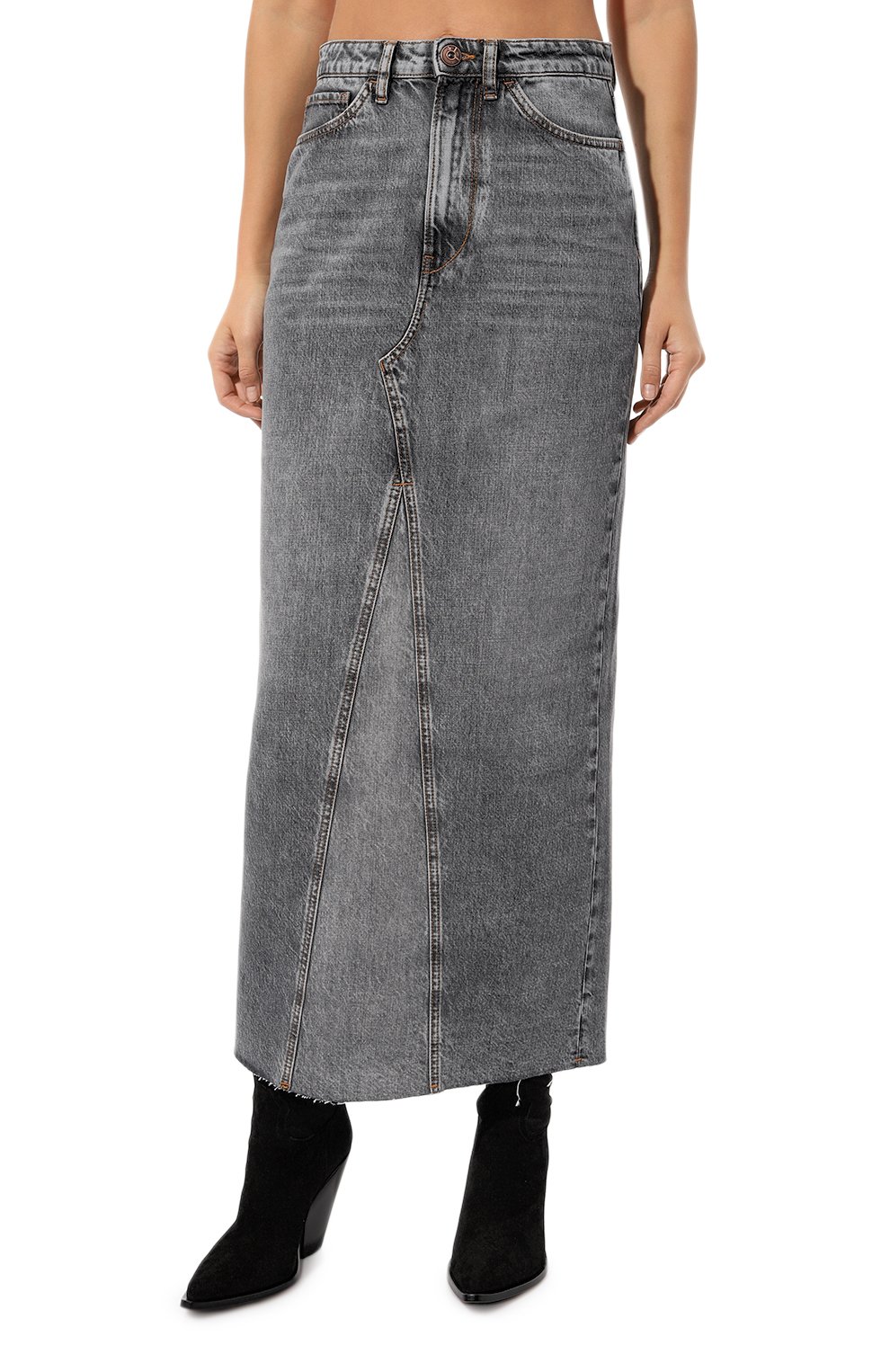 Джинсовая юбка 3X1 серого цвета по цене 35150 руб., арт. 31-WS2003-DR0134/BR0NX, фото 3 Джинсовая юбка 3X1, арт. 31-WS2003-DR0134/BR0NX, фото 3