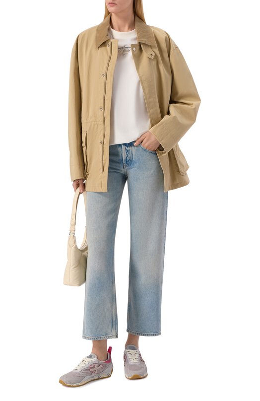 Хлопковая футболка HUGO 50561264 Кремовый  50561264 Фото 2