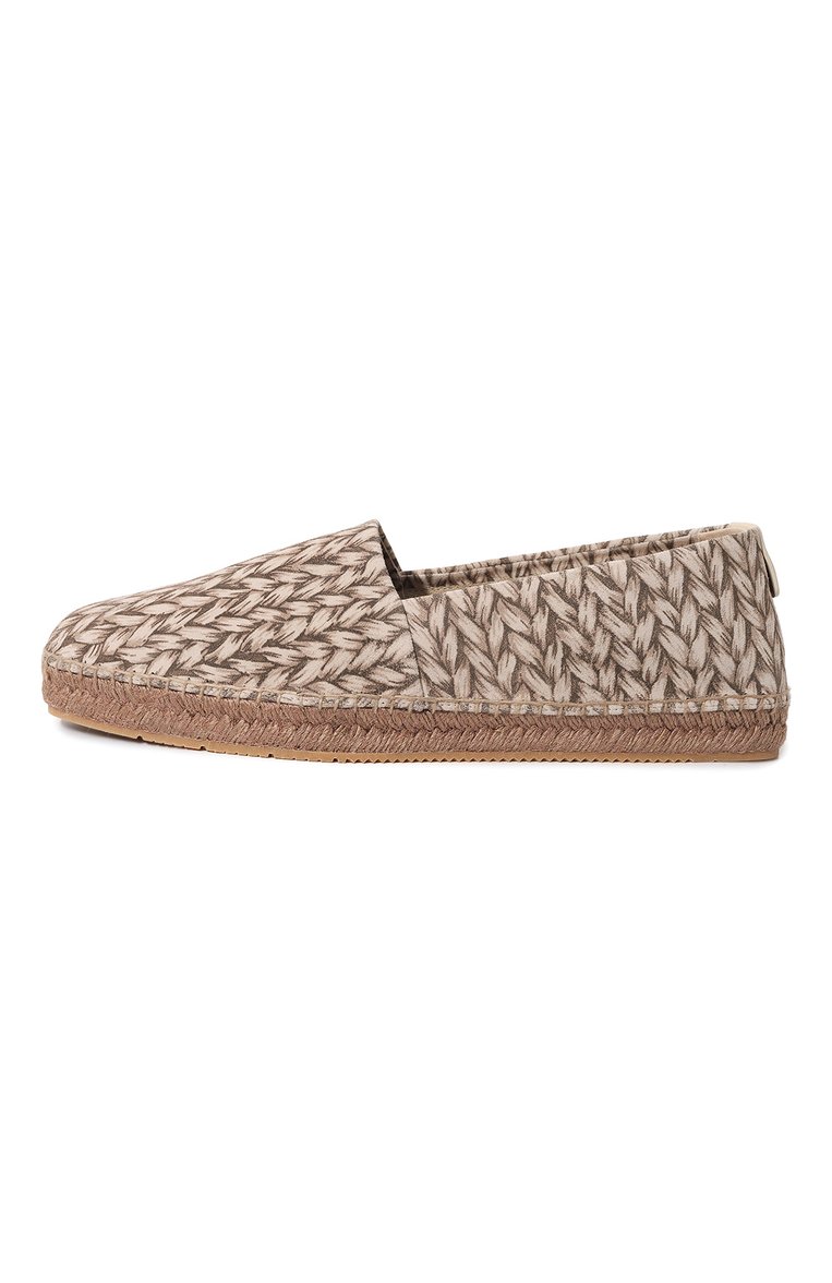 Мужские замшевые эспадрильи GIORGIO ARMANI бежевого цвета, арт. X2S030/XR124 | Фото 4 (Материал внутренний: Натуральная кожа; Нос: Не проставлено; Материал внешний: Замша, Натуральн�ая кожа)