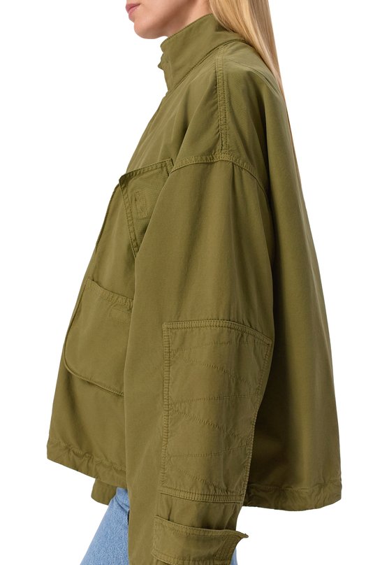 Хлопковая куртка The Attico 260WCB00103/CCC1230D Хаки  260WCB00103/CCC1230D Фото 5