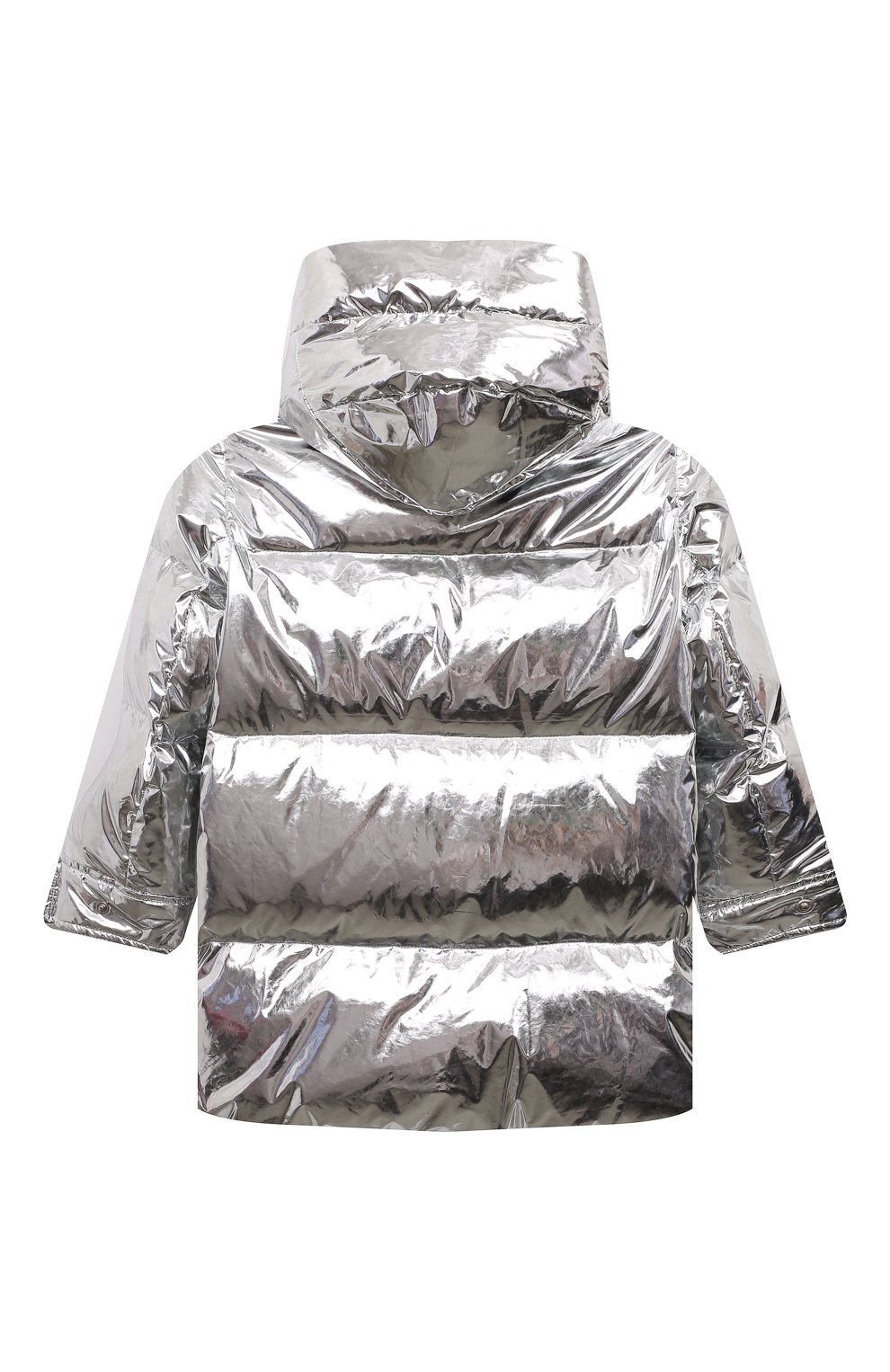 Пуховая куртка YVES SALOMON ENFANT серебряного цвета по цене 61550 руб., арт. 22WEM002XXM07W, фото 2 Пуховая куртка YVES SALOMON ENFANT, арт. 22WEM002XXM07W, фото 2