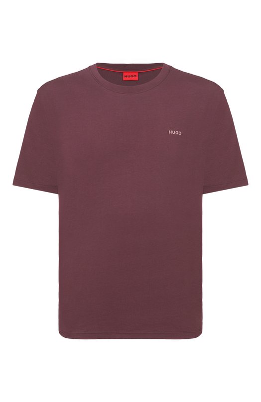 Хлопковая футболка HUGO 50466158 Бордовый 50466158