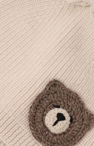 Шерстяная шапка BABY T кремового цвета по цене 5995 руб., арт. 23AI014CUP, фото 3 Шерстяная шапка BABY T, арт. 23AI014CUP, фото 3