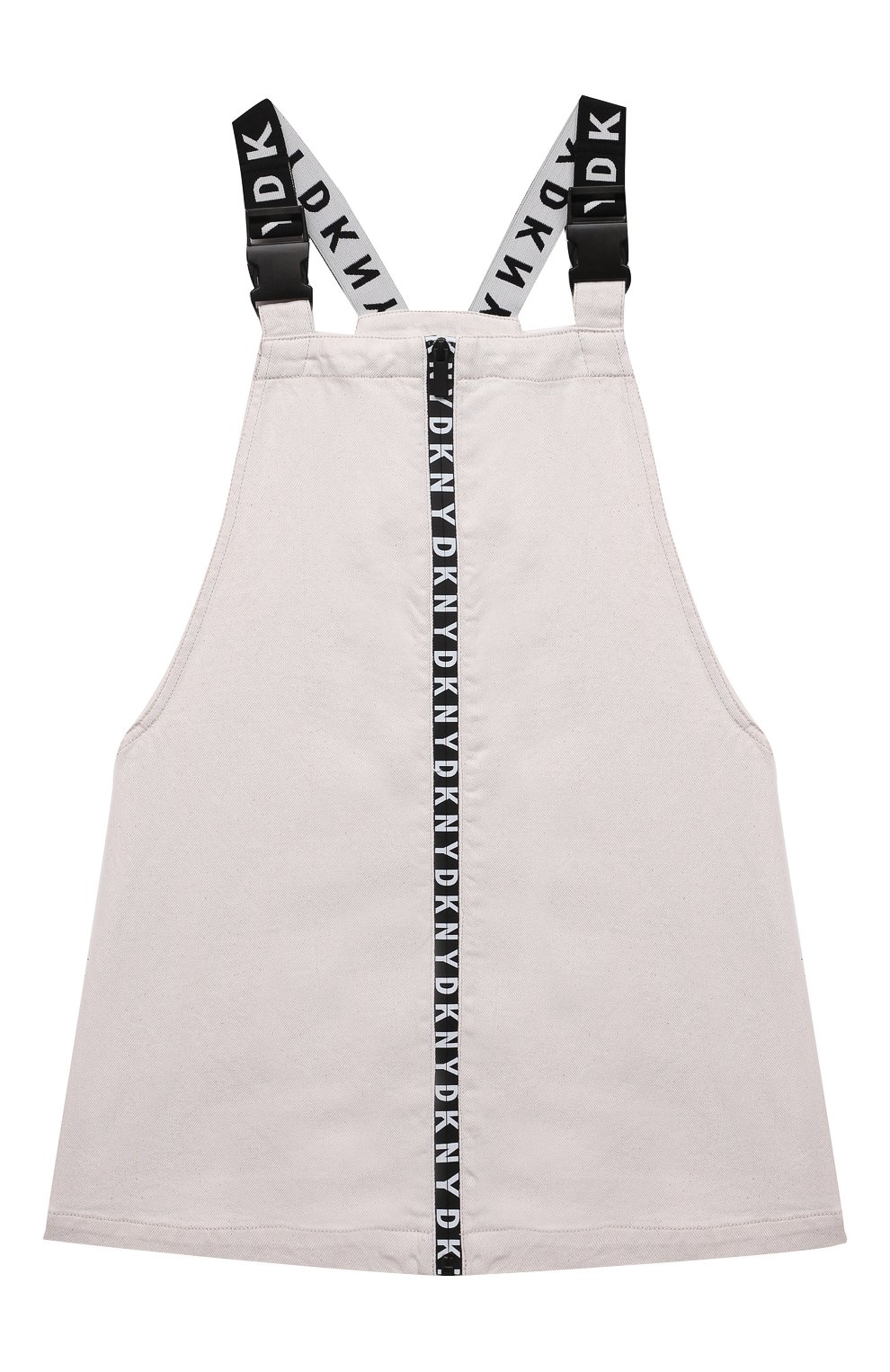 Хлопковый сарафан DKNY бежевого цвета по цене 12510 руб., арт. D32793, фото 1 Хлопковый сарафан DKNY, арт. D32793, фото 1