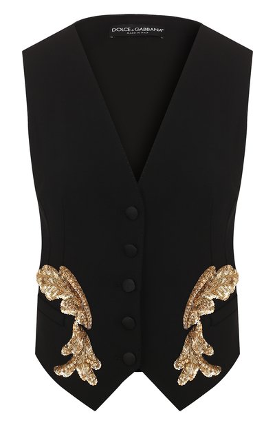 Жилет из смеси шерсти и шелка DOLCE & GABBANA, арт. F79H5Z/FUBAJ, фото 1