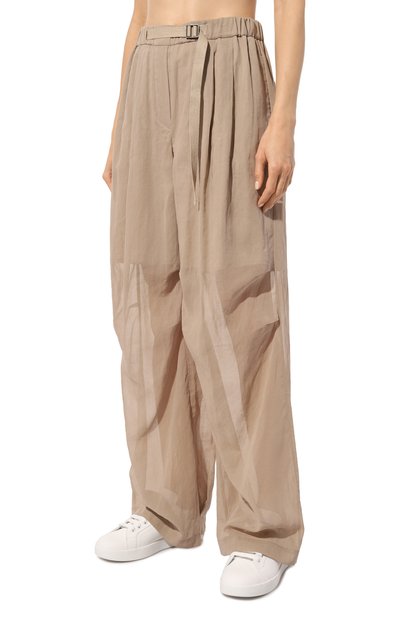 Хлопковые брюки BRUNELLO CUCINELLI бежевого цвета по цене 244000 руб., арт. MH911P8557, фото 3 Хлопковые брюки BRUNELLO CUCINELLI, арт. MH911P8557, фото 3