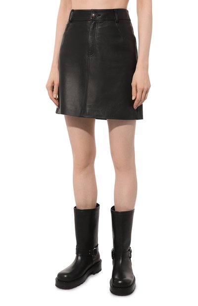 Кожаная юбка SIMONETTA RAVIZZA, арт. S04SK47L1/+9/TS, фото 3