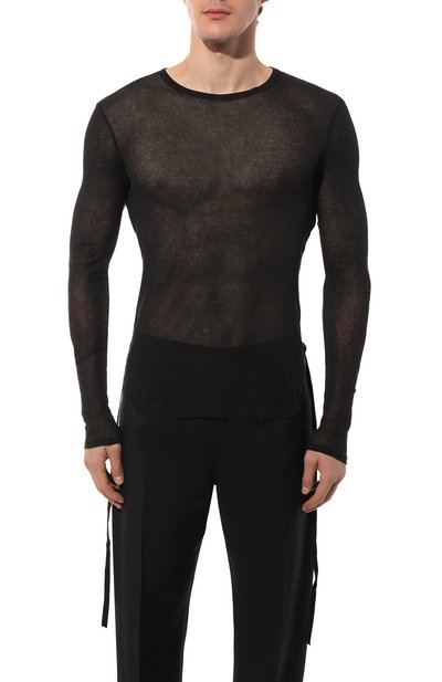 Хлопковый лонгслив ANN DEMEULEMEESTER, арт. 2402-M-JTS10-FA434-099, фото 3