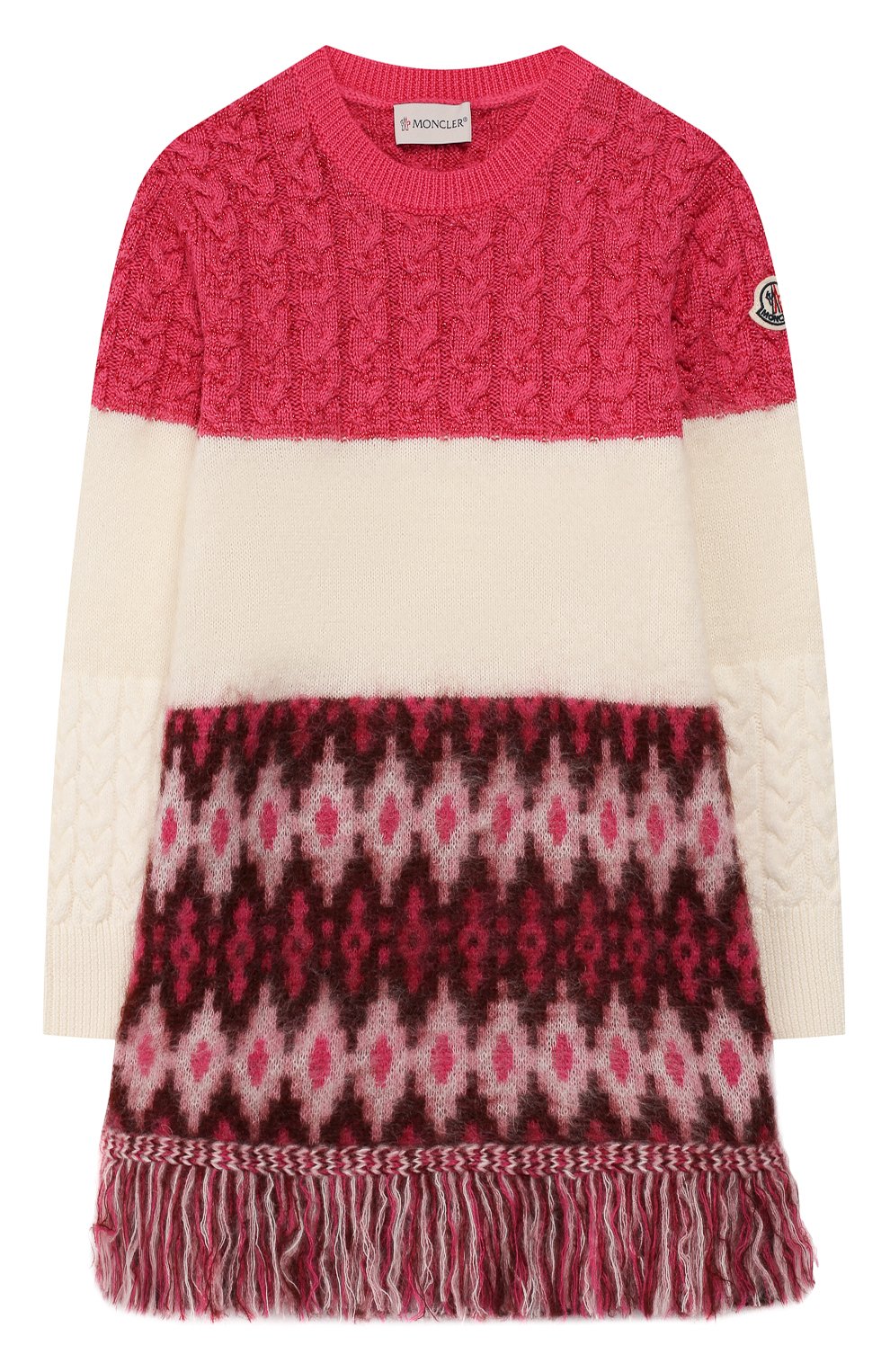 Шерстяное платье MONCLER фуксия цвета по цене 45200 руб., арт. E2-954-95509-52-A9085/12-14A, фото 1 Шерстяное платье MONCLER, арт. E2-954-95509-52-A9085/12-14A, фото 1