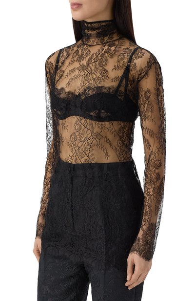 Топ DOLCE & GABBANA черного цвета по цене 267500 руб., арт. F7BP3T/FLSM0, фото 3 Топ DOLCE & GABBANA, арт. F7BP3T/FLSM0, фото 3