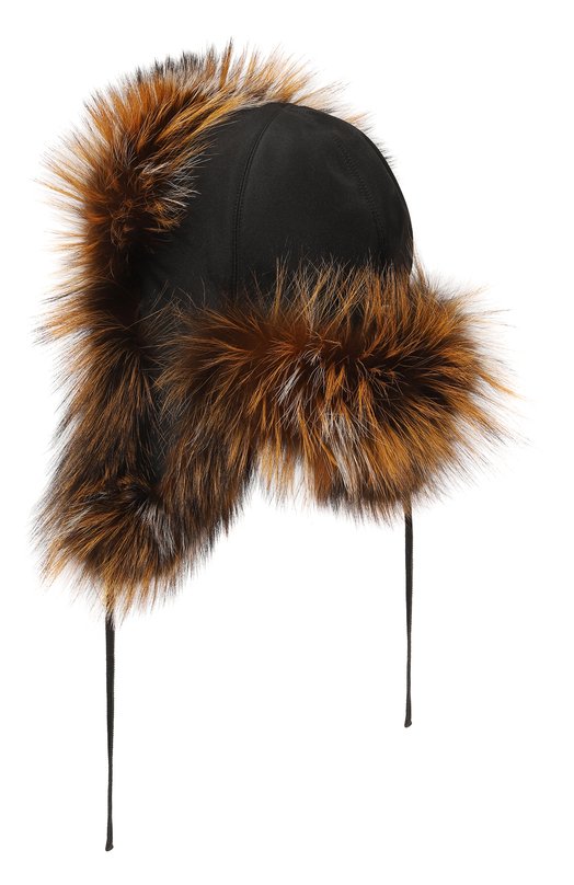 Шапка-ушанка с отделкой из лисы FurLand 0001109610131600198 Чёрный  0001109610131600198 Фото 2