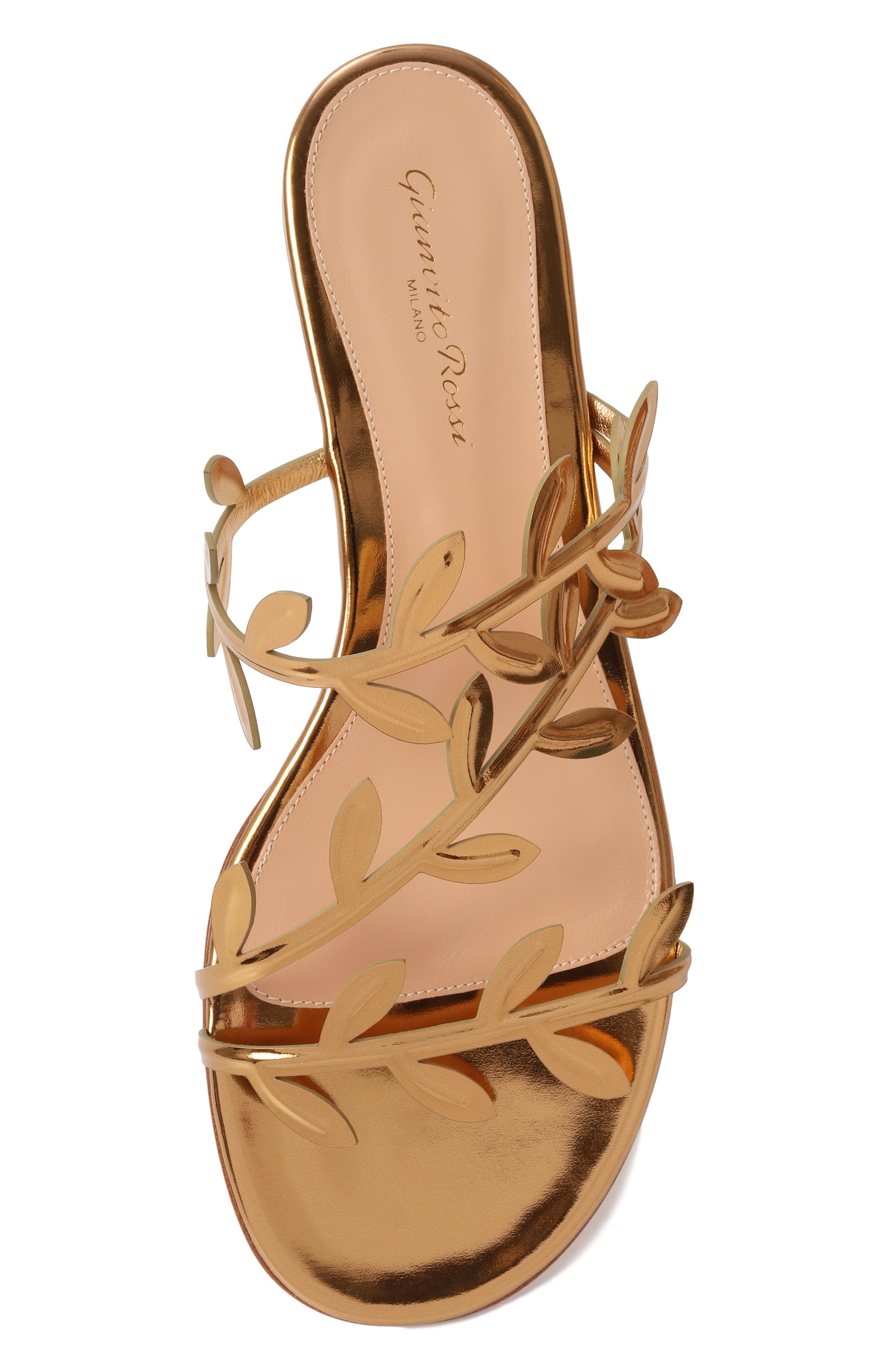 Кожаные шлепанцы flavia GIANVITO ROSSI, арт. G15680.05RIC.METMEK0, фото 6