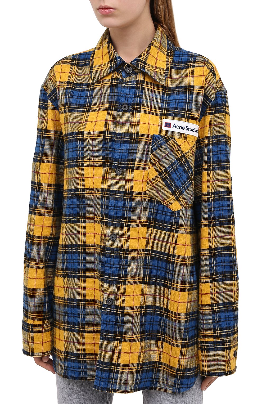 Хлопковая рубашка ACNE STUDIOS, арт. CB0023/W, фото 3