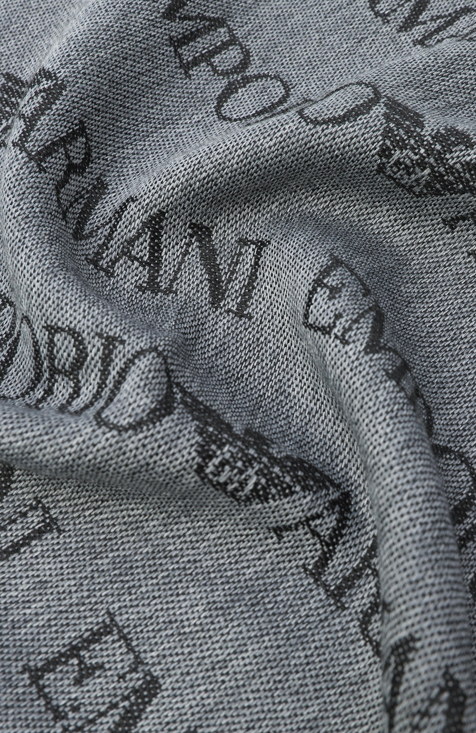 Шарф EMPORIO ARMANI серого цвета по цене 14150 руб., арт. EM004238/AF21541, фото 3 Шарф EMPORIO ARMANI, арт. EM004238/AF21541, фото 3
