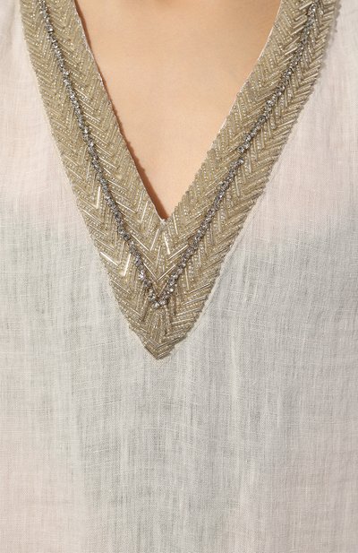 Льняная туника 120% LINO, арт. 31ALIW49IR/0000115/000, фото 5