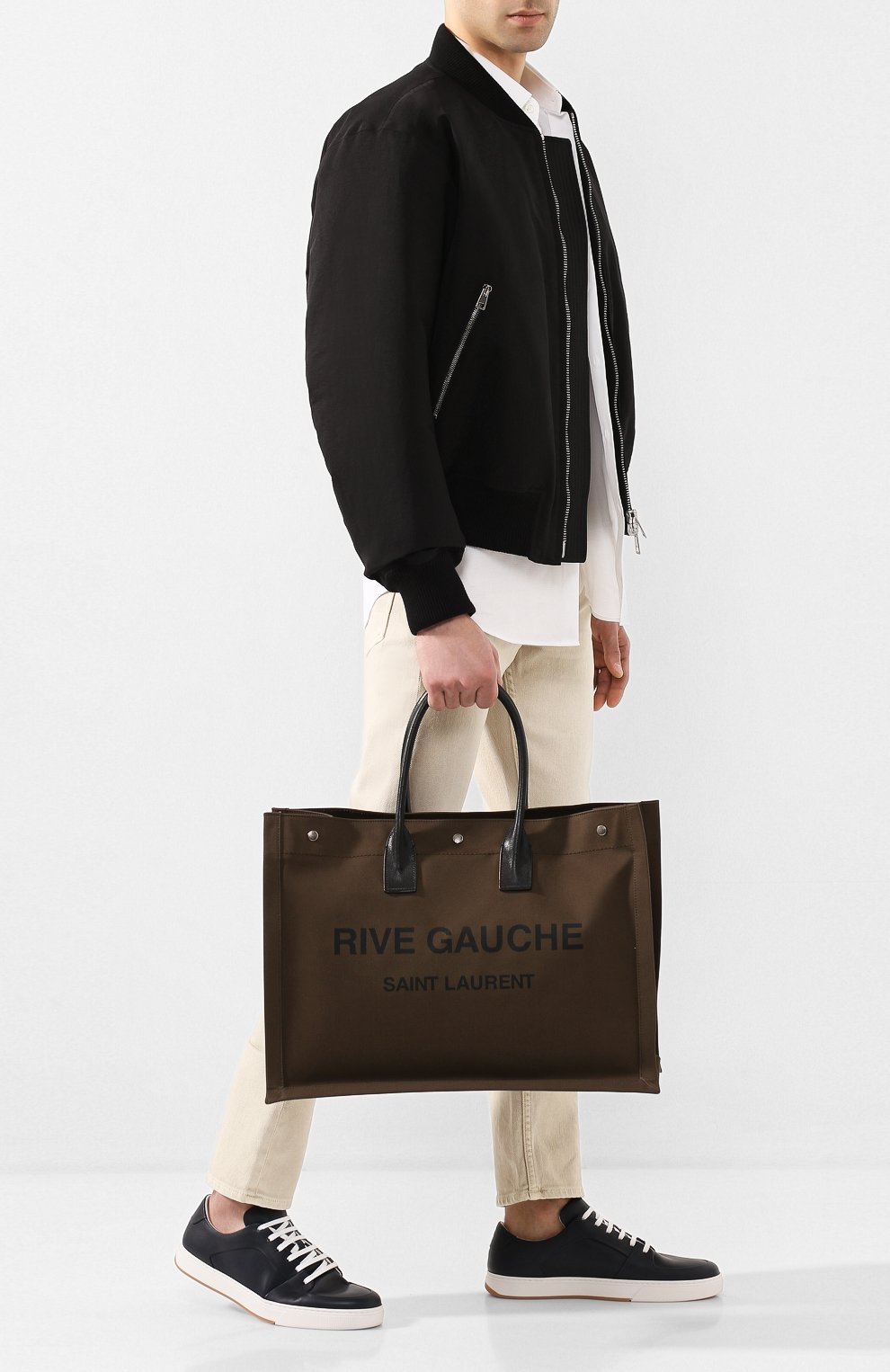 Текстильная сумка-тоут rive gauche SAINT LAURENT, арт. 509415/G0A4D, фото 2