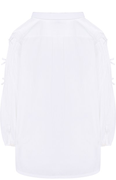 Хлопковая блуза прямого кроя с бантами BURBERRY, арт. 4063132, фото 2