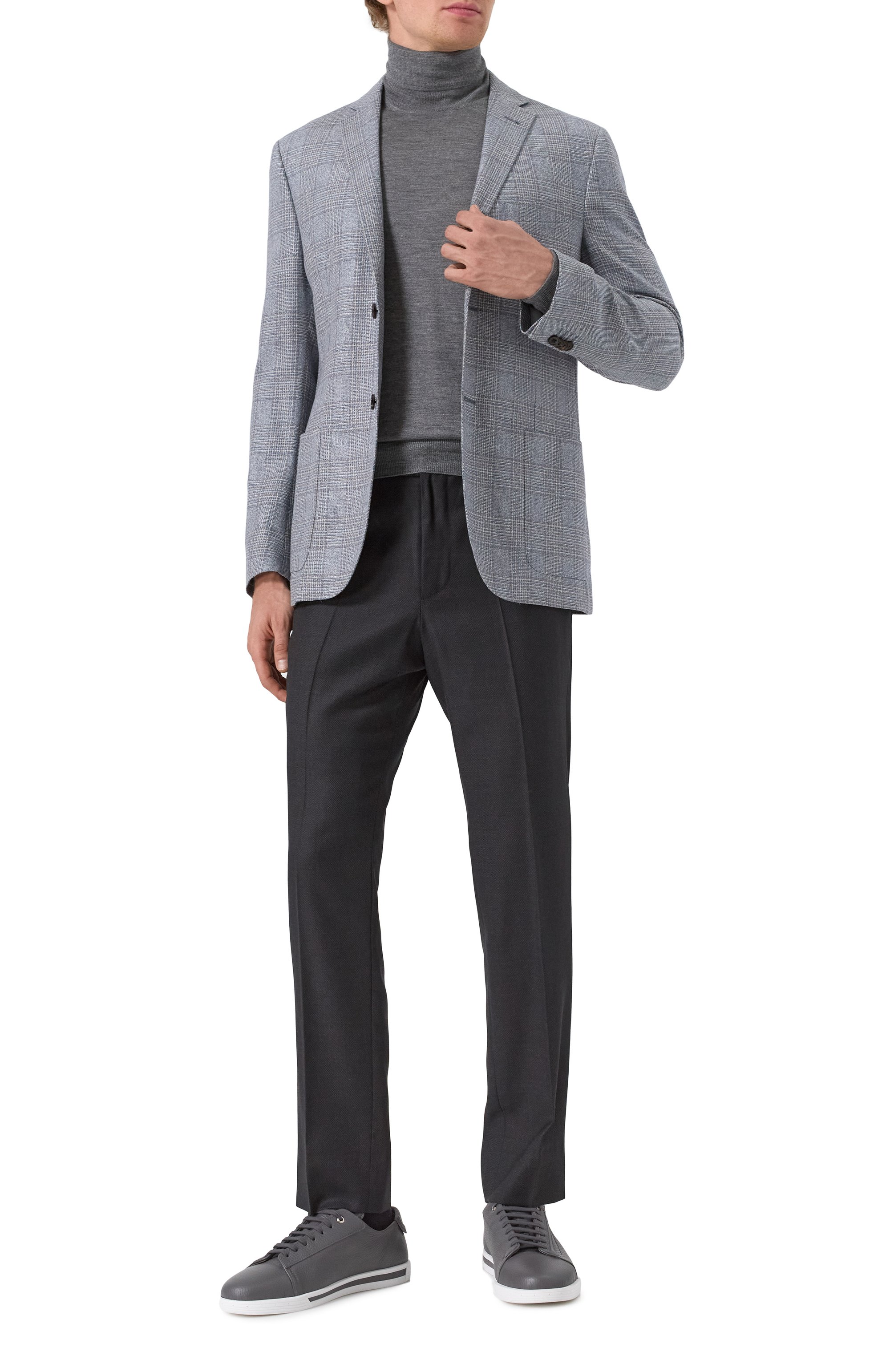 Кожаные кеды STEFANO RICCI серого цвета по цене 130000 руб., арт. UV33_G6586/VD, фото 2 Кожаные кеды STEFANO RICCI, арт. UV33_G6586/VD, фото 2