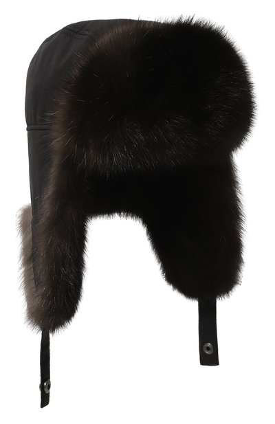 Шапка-ушанка из меха соболя BLACK SABLE, арт. BS-47CAF9, фото 1