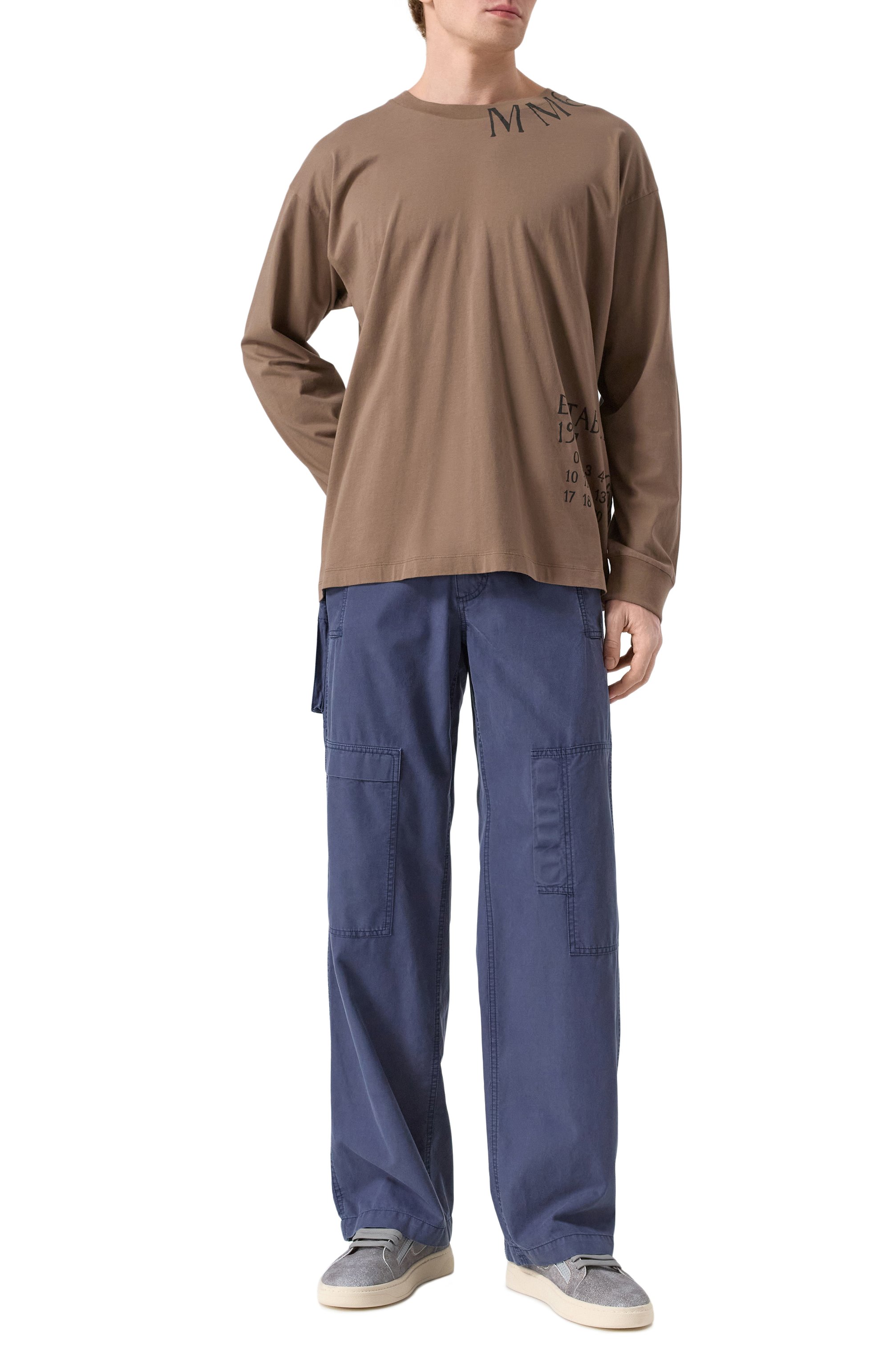 Хлопковый лонгслив MM6, арт. SH0GC0047/S24312, фото 2