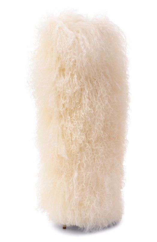 Меховые сапоги Furry Stiletto 105 из овчины Paris Texas PX1072/XMNFR Кремовый  PX1072/XMNFR Фото 5