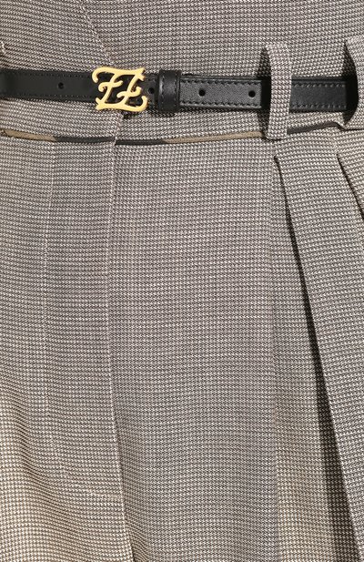 Брюки из смеси шерсти и хлопка FENDI серого цвета по цене 116000 руб., арт. FR6242 A5XD, фото 5 Брюки из смеси шерсти и хлопка FENDI, арт. FR6242 A5XD, фото 5