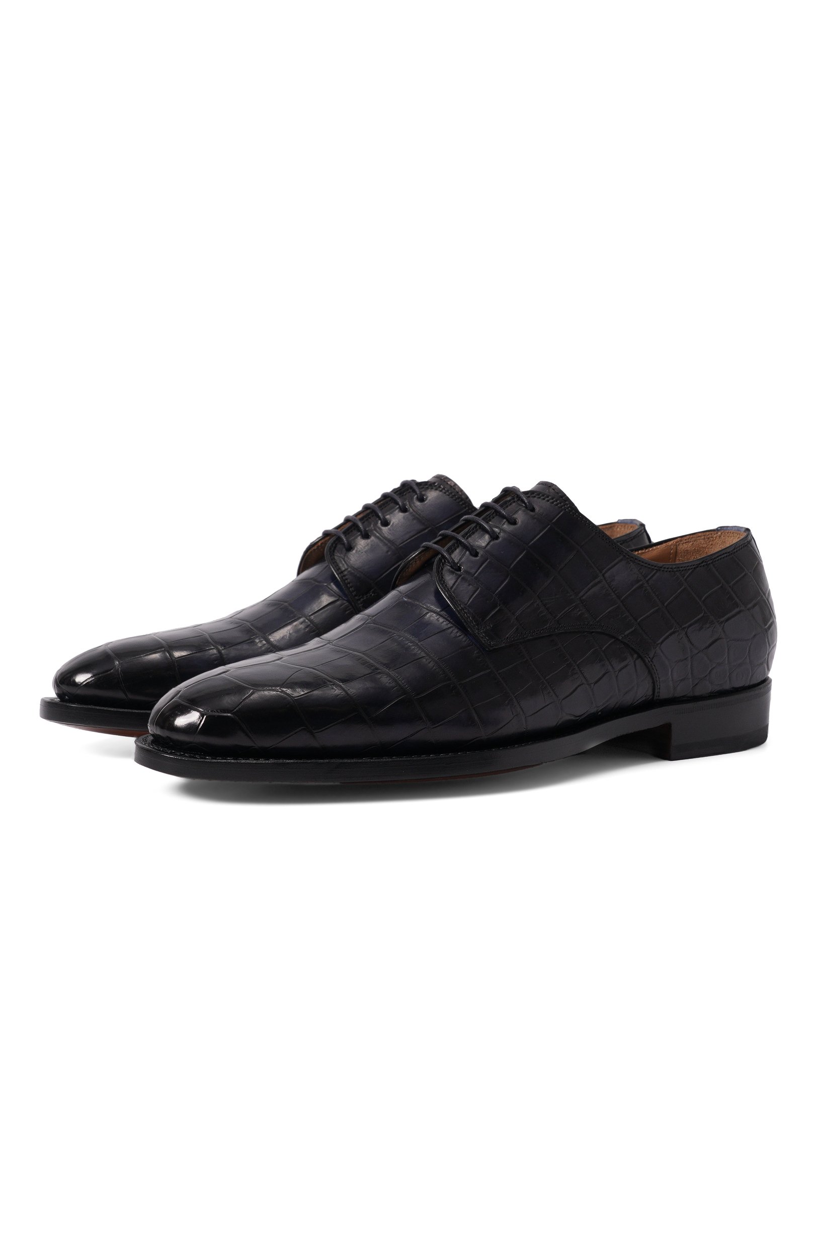 Дерби из кожи крокодила KITON, арт. USSA101N00102, фото 1