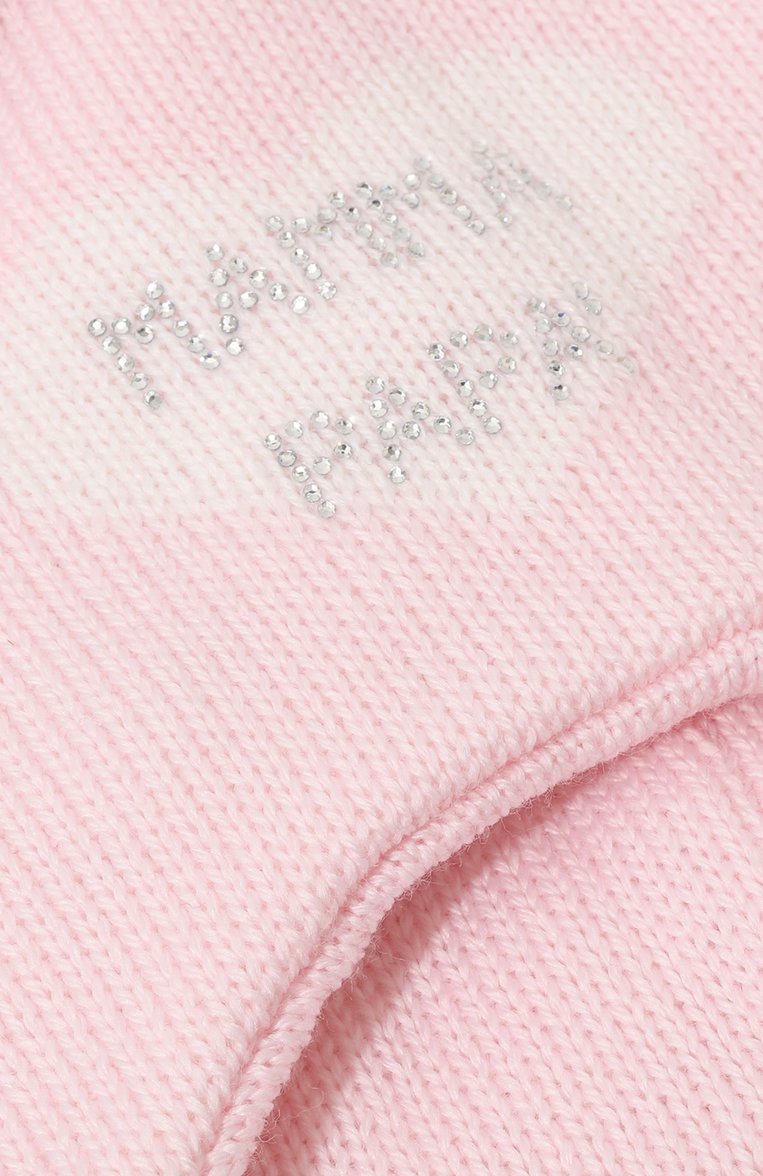 Детского шерстяная шапка IL TRENINO розового цвета, арт. FN-3460/N | Фото 3 (Материал: Текстиль, Шерсть; Материал сплава: Проставлено; Нос: Не проставлено)